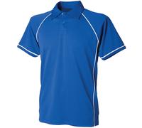 Finden Hales Piped Performance Polo Royal White CoolPlus Sports Fit Men Women