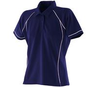 Finden & Hales Women's Piped Performance Polo LV371 - Ladies Short Sleeves Tee