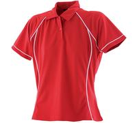 Finden & Hales Women's Piped Performance Polo LV371 - Ladies Short Sleeves Tee