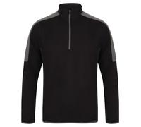 Finden Hales Â¼ Zip Mid Layer Contrast Panels Concealed Pocket BSCI Certified