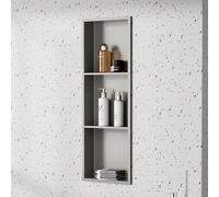 Findepot 3 Shower Niches Wall Insert, Shower Niche Stainless Steel, Embedded Shower Niche Stainless Steel,Single Shelf Shower Storage for Bathroom Shampoo Soap Toiletries Recess 12“ x 12” x 3Case