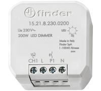 Finder 15.21.8.230.0200 flush-mount dimmer light grey 200W LED cap...