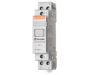 Finder 20A Installation Relay 24VAC NO NC DIN Rail Mount - 22.23.8.024.4000