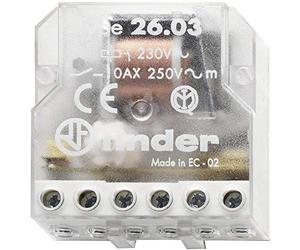 Finder 260380120000 Step Relay Box 12 VAC 1 NO/1 NC 10 A