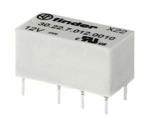Finder 30.22.7.012.0020 PCB Relay 12V DC 2A 2 change-over contacts