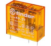 FINDER 40.31.8.024.0000 General Purpose Relay, 40 Series, Power, SPDT, 24 VAC, 10 A (10 pieces)