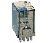Finder 553480240040 4RT 7 to 24 VAC Plug-in Relay with Test Button/Mechanical Indicator