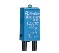 Finder 99.80.9.024.99 Plug-in Module with Green LED Diode 6-24V DC