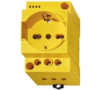 Finder yellow DIN Rail Socket 16A with LED display