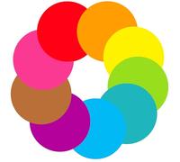 FindFunFine 6 Inch Classroom Floor Stickers 36 Pack Multicolor Classroom Supplies Spots Decor for Line Up Markers Vinyl Self Adhesive Stickers Teachers Supplies