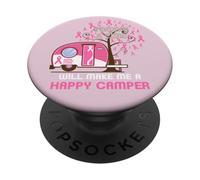 Finding A Cure Will Make Me A Happy Camper PopSockets Adhesive PopGrip
