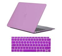 FINDING CASE 2018 Macbook Air A1932 Case 13-inch with Touch Bar ID Retina Case - BUNDLE 2 in 1 MacBook Air 13.3” Rubberized matte hard Case + UK/EU layout Silicone Keyboard Cover (lilac)