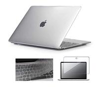 FINDING CASE 3 In 1 Glossy Crystal Hard Case For Macbook Retina 12 inch A 1534 (latest 2017/2016/2015),12”Hard Case + UK/EU layout Silicone Keyboard Cover + Screen Protector (crystal Clear)