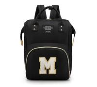 FINDING CASE Baby Diaper Bag Backpack, Multi-Function Waterproof Maternity Nappy Bags with USB Port for Mom & Dad, Large Capacity (black-gold M)