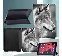 FINDING CASE Case iPad 9/8/7 (10.2-Inch, 2021/2020/2019 Model, 9th/8th/7th Gen) Leather Multi-Function Stand Case Cover With Auto Sleep Wake iPad Air 3rd gen 10.5 (2019), iPad Pro 10.5 (2017) (Wolf)