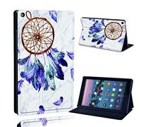 FINDING CASE Fit Amazon Fire HD 10 (7th gen 2017) alexa Leather Cover - PU Flip Leather Smart Lightweight Shell Stand Cover Case for Fire HD 10 (7th gen 2017) alexa (dream catcher feather)