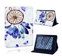 FINDING CASE Fit Amazon Kindle (8th Generation) 2016 Leather Cover - PU Flip Leather Smart Lightweight Shell Stand Cover Case for Kindle (8th Generation) 2016 (dream catcher feather)
