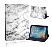 FINDING CASE Fit Apple iPad Air/Air 2 / Pro 9.7" Tablet - Printed PU Flip Leather Smart Lightweight Shell Stand Cover Case for iPad Air/Air 2 / Pro 9.7" (white carrera marble)