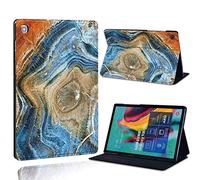FINDING CASE Fit Samsung Galaxy Tab S5e T720 T725 10.5" Tablet - Printed PU Flip Leather Smart Lightweight Shell Stand Cover Case for Tab S5e T720 T725 10.5" (blue rainbow marble)