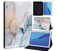 FINDING CASE For Huawei MediaPad T5 10 10.1 Inch Tablet - Printed PU Flip Leather Smart Lightweight Shell Stand Cover Case for MediaPad T5 10 10.1" (light blue)