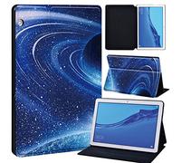 FINDING CASE For Huawei MediaPad T5 10 10.1 Inch Tablet - Printed PU Flip Leather Smart Lightweight Shell Stand Cover Case for MediaPad T5 10 10.1" (MediaPad T5 10 10.1", blue planet)