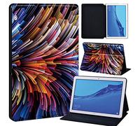 FINDING CASE For Huawei MediaPad T5 10 10.1 Inch Tablet - Printed PU Flip Leather Smart Lightweight Shell Stand Cover Case for MediaPad T5 10 10.1" (abstract color 5)