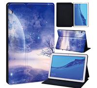 FINDING CASE For Huawei MediaPad T5 10 10.1 Inch Tablet - Printed PU Flip Leather Smart Lightweight Shell Stand Cover Case for MediaPad T5 10 10.1" (MediaPad T5 10 10.1", fantasy abstract plants)