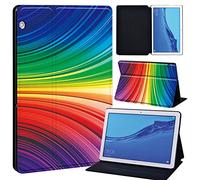 FINDING CASE For Huawei MediaPad T5 10 10.1 Inch Tablet - Printed PU Flip Leather Smart Lightweight Shell Stand Cover Case for MediaPad T5 10 10.1" (artificial color 9)