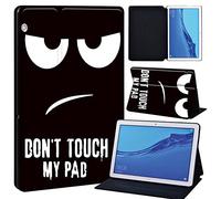 FINDING CASE For Huawei MediaPad T5 10 10.1 Inch Tablet - Printed PU Flip Leather Smart Lightweight Shell Stand Cover Case for MediaPad T5 10 10.1" (don't touch my pad)