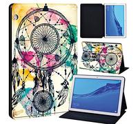 FINDING CASE For Huawei MediaPad T5 10 10.1 Inch Tablet - Printed PU Flip Leather Smart Lightweight Shell Stand Cover Case for MediaPad T5 10 10.1" (dream catcher)