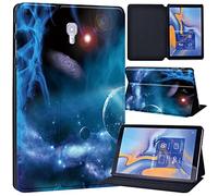 FINDING CASE For Samsung Galaxy Tab A 10.5 T590 T595 Tablet - Printed PU Flip Leather Smart Lightweight Shell Stand Cover Case for Tab A 10.5 T590 T595 (Tab A 10.5 T590 T595, blue universal space)