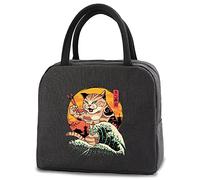 FINDING CASE Insulated Lunch Bag Tote Bag for Women Wide Open Insulated Cooler Bag Water-Resistant Thermal Leak-Proof Lunch Organizer for Men Girls Children Outdoor Picnic Work (Japan Cat)
