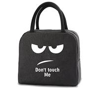 FINDING CASE Insulated Lunch Bag Tote Bag for Women Wide Open Insulated Cooler Bag Water-Resistant Thermal Leak-Proof Lunch Organizer for Men Girls Children Outdoor Picnic Work (Don’t Touch Me)