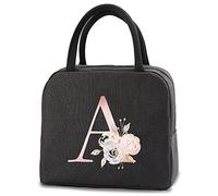 FINDING CASE Insulated Lunch Bag Tote Bag for Women Wide Open Insulated Cooler Bag Water-Resistant Thermal Leak-Proof Lunch Organizer for Men Girls Children Outdoor Picnic Work (Pink Flower A)