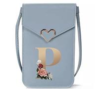 FINDING CASE Ladies Crossbody Bag, PU Leather Shoulder Bag with Metal Snap and Transparent Window, Touch Screen Messenger Bag Mobile Phone Bag with Strap for Cellphone, Key, Card, Phone (gold P)
