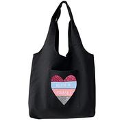 FINDING CASE Reusable Heavy Duty Shopping Medium Tote Bag 100% Cotton Canvas with Strong Matching Handles,Shopping Bags Large Capacity Canvas Tote Bags with Inner Pocket (Heart Believe)
