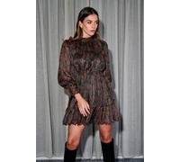 Finding Friday Printed Metallic Open Back Mini Dress Multi 12