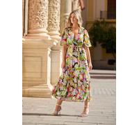 Finding Friday Women's Metallic Printed Maxi Wrap Dress | Size: 12 Finding Friday Multicolor 12