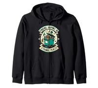 Finding Happiness in Dumpster Diving Junk Collector Zip Hoodie