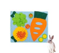 Finding Mat, Food Search Mat for Rabbits - Bunny Feeding Mat Fleece Feeding Mat Stimulation Stimulation Stimulation Hay Puzzle Tice l