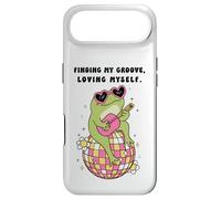 Finding My Groove Loving Myself, Cute Frog Sat On Disco Ball Case for iPhone Air
