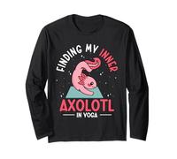Finding My Inner Axolotl in Yoga Meditating Axolotls Long Sleeve T-Shirt