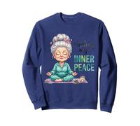 Finding My Inner Peace Funny Grandma Yoga Meditation Zen Sweatshirt