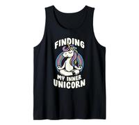 Finding My Inner Unicorn Funny Meditation Yoga Unicorn Tank Top