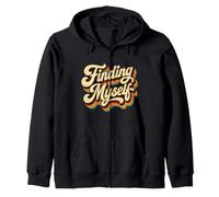 Finding Myself Vintage Retro T-Shirt - Healing Journey Tee Zip Hoodie