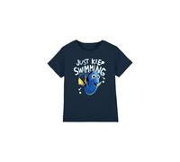 Finding Nemo Boys Dory Just Keep Swimming Unisex Kids T-Shirt, Navy, 3-4 Years UK