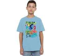 Finding Nemo Boys Fun, Sea, Surf Unisex Kids T-Shirt, Light Blue, 5-6 Years UK