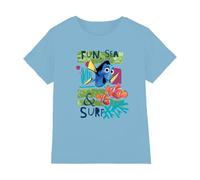 Finding Nemo Boys Fun, Sea, Surf Unisex Kids T-Shirt, Light Blue, 9-10 Years UK