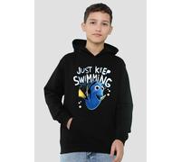 Finding Nemo Dory Just Keep Swimming Youth Kids Pull-Over Hoodie, Black Disney Black 12-13 Years