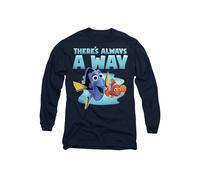 Finding Nemo Dory There's Always a Way Long Sleeve T-Shirt, Navy Disney Navy XL